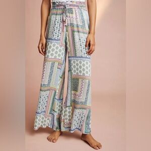 Floreat Gaby Printed-Flared Sleep Trousers - Anthropologie - Size Large